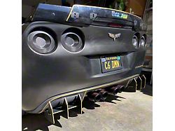 Centa VR2 Rear Diffuser; Dry Carbon Fiber Vinyl (05-13 Corvette C6)