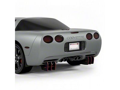 Centa VR2 Rear Diffuser; Dry Carbon Fiber Vinyl (97-04 Corvette C5)