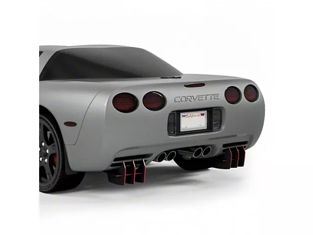 Centa VR2 Rear Diffuser; Forged Carbon Fiber Vinyl (97-04 Corvette C5)