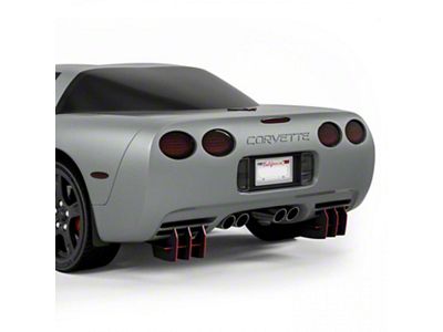 Centa VR2 Rear Diffuser; Matte Black Vinyl (97-04 Corvette C5)