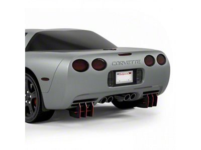 Centa VR2 Rear Diffuser; Satin Black Ice Vinyl (97-04 Corvette C5)