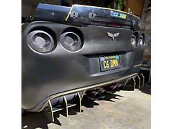 Centa VR2 Rear Diffuser; Satin Black Vinyl (05-13 Corvette C6)