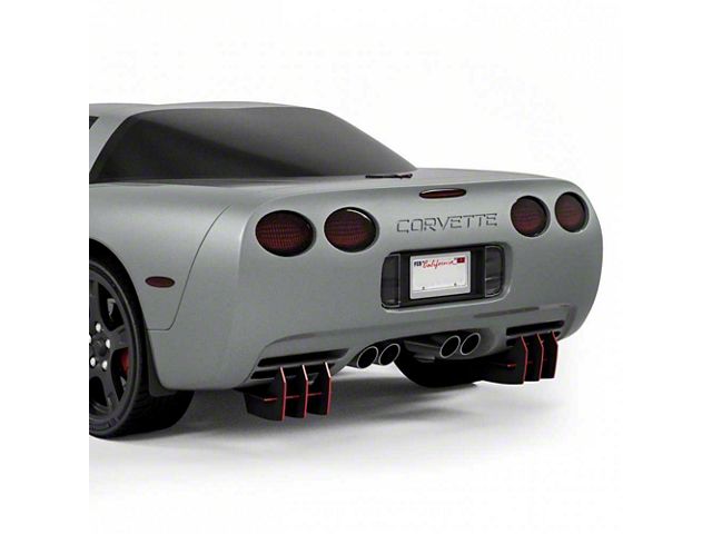 Corvette Centa VR2 Rear Diffuser; Textured Black (97-04 Corvette C5 ...
