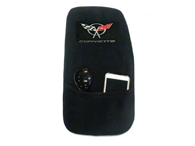 Center Console Cover with Pocket; Black (97-04 Corvette C5)