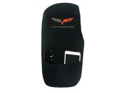 Center Console Cover with Pocket; Black (05-13 Corvette C6)