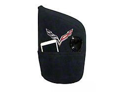 Center Console Cover with Pocket; Black (14-19 Corvette C7)