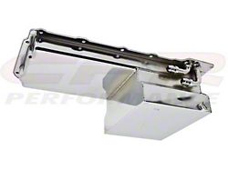 Chevy LS Oil Pan with 90-Degree -10AN Fittings; 7-Quart Capacity; Chrome (Universal; Some Adaptation May Be Required)