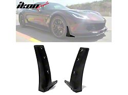 Chin Spoiler Lip Splitter Winglets; Unpainted (14-19 Corvette C7, Excluding ZR1)