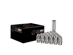 Chrome Acorn Spline ET Lug Nuts for Aftermarket Wheels; M14x1.5; Set of 20 (20-26 Corvette C8)