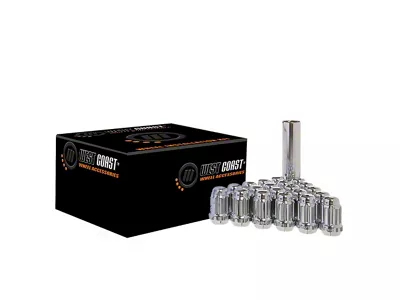 Chrome Acorn Spline Lug Nuts; M12x1.5; Set of 20 (97-19 Corvette C5, C6 & C7)