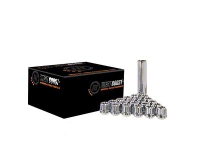 Chrome Open Acorn Spline Lug Nuts; M12x1.5; Set of 20 (97-19 Corvette C5, C6 & C7)