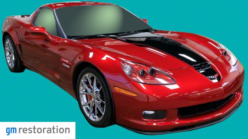 その他 corvette Corvette Chrystal Red Limited Edition Decals; Carbon Flash