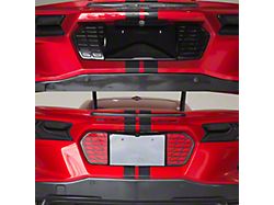 Altec Closed Cross Hatch Rear License Plate Frame; Carbon Flash (20-26 Corvette C8 Stingray)