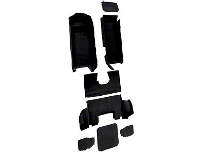 Complete Cutpile Molded Carpet; Black (97-04 Corvette C5 Coupe)