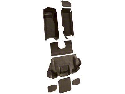 Complete Cutpile Molded Carpet; Medium Dark Oak (01-04 Corvette C5)