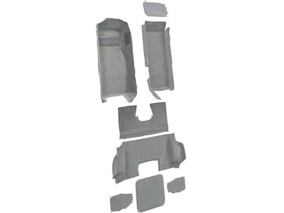 Complete Cutpile Molded Carpet; Medium Gray/Pewter (98-00 Corvette C5)