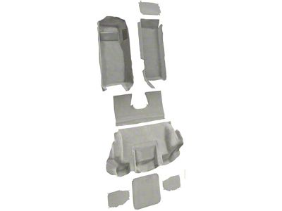 Complete Cutpile Molded Carpet; Oyster/Shale (01-04 Corvette C5)