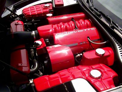 Complete Engine Cover Kit; LeMans Blue with Black Fuel Rail Lettering (97-98 Corvette C5)