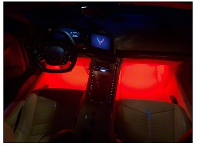 Complete Interior LED Lighting Kit; Aqua (20-25 Corvette C8)