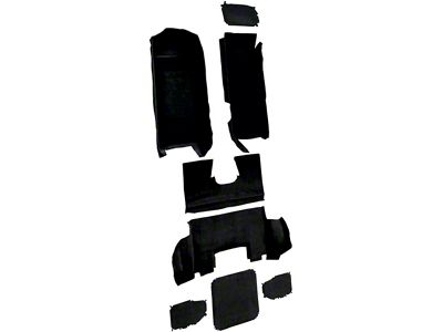 Complete Truvette Molded Carpet; Black (97-04 Corvette C5 Coupe)