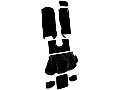 Complete Truvette Molded Carpet; Black (01-04 Corvette C5)