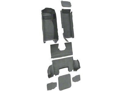 Complete Truvette Molded Carpet; Gray (97-04 Corvette C5 Coupe)