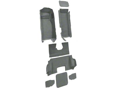 Complete Truvette Molded Carpet; Gray (98-00 Corvette C5)