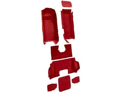 Complete Truvette Molded Carpet; Torch Red (98-00 Corvette C5)