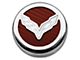 Corvette Flag Style Fluid Cap Covers; Red Carbon Fiber (14-19 Corvette C7 w/ Manual Transmission)