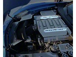 Corvette Lettering Fuel Rail Inserts; Brushed (14-19 Corvette C7)
