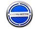 Corvette Style Fluid Cap Covers; Blue Carbon Fiber (14-19 Corvette C7 w/ Manual Transmission)