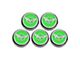 Cross Flag Series Fluid Cap Covers; Solid Synergy Green (97-04 Corvette C5 w/ Automatic Transmission)