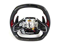 Custom Carbon Fiber Steering Wheel with LED Dash Display (20-25 Corvette C8)