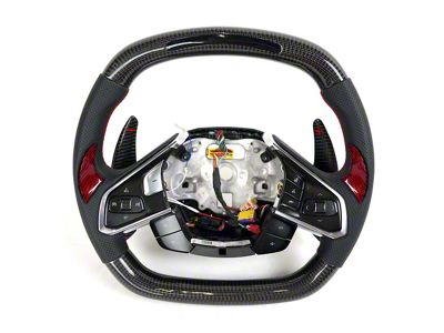 Custom Carbon Fiber Steering Wheel with LED Dash Display (20-25 Corvette C8)