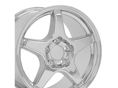 CV01 Chrome Wheel; Front Only; 17x9.5 (97-04 Corvette C5)
