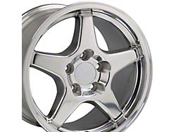 CV01 Polished Wheel; Front Only; 17x9.5; 56mm Offset (97-04 Corvette C5)