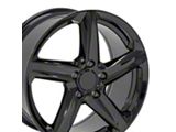 CV02C Replica Gloss Black Wheel; Front Only; 18x8.5; 56mm Offset (14-19 Corvette C7 Stingray)