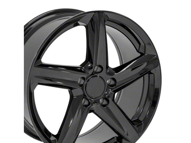 CV02C Replica Gloss Black Wheel; Front Only; 18x8.5 (14-19 Corvette C7 Stingray)