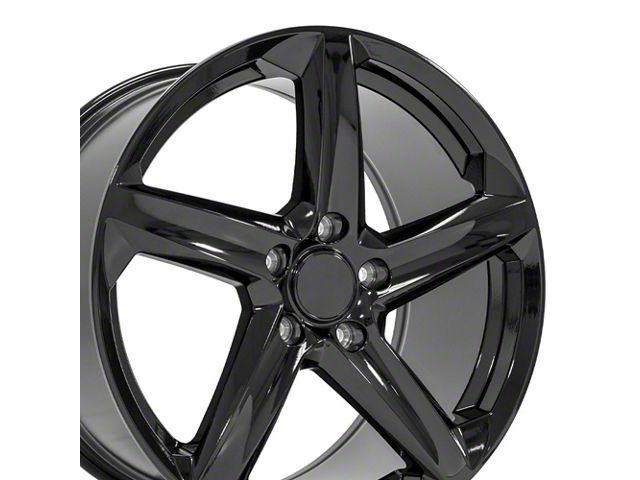 CV02C Replica Gloss Black Wheel; Rear Only; 19x10 (14-19 Corvette C7 Stingray)