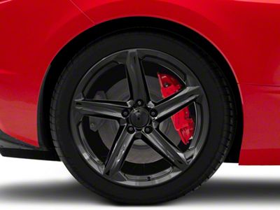 CV02D Replica Gloss Black Wheel; Rear Only; 20x11; 64mm Offset (20-25 Corvette C8, Excluding Z06)