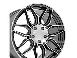 CV03C Gunmetal Machined Wheel; Rear Only; 19x10; 79mm Offset (14-19 Corvette C7 Stingray w/o Z51 Package)