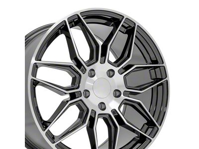 CV03C Gunmetal Machined Wheel; Rear Only; 19x10; 79mm Offset (14-19 Corvette C7 Stingray w/o Z51 Package)