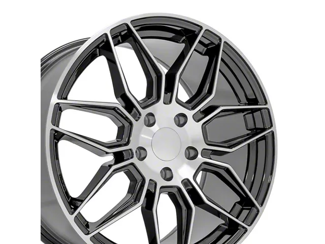 CV03C Gunmetal Machined Wheel; Rear Only; 19x10 (14-19 Corvette C7 Stingray w/o Z51 Package)