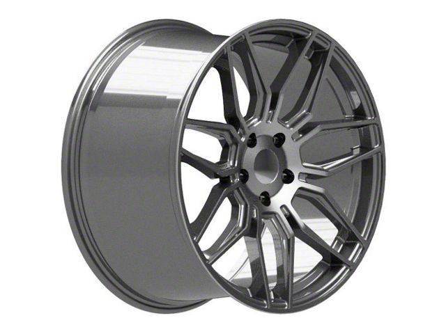 CV03C Gunmetal Machined Wheel; Rear Only; 19x10 (14-19 Corvette C7)