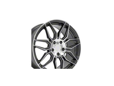 CV03D Gunmetal Machined Wheel; Front Only; 19x8.5; 52mm Offset (20-26 Corvette C8 Stingray)