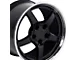 CV05 Black with Machined Lip Wheel; Front Only; 17x9.5 (97-04 Corvette C5)