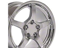 CV05 Deep Dish Chrome Wheel; Front Only; 18x9.5; 54mm Offset (05-13 Corvette C6)