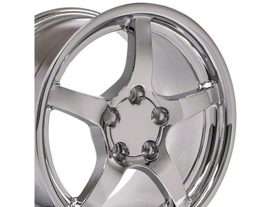 CV05 Deep Dish Chrome Wheel; Front Only; 18x9.5 (05-13 Corvette C6)