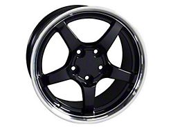 CV05 Deep Dish Gloss Black Wheel; Front Only; 18x9.5; 54mm Offset (05-13 Corvette C6)