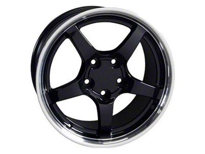 CV05 Deep Dish Gloss Black Wheel; Front Only; 18x9.5; 54mm Offset (05-13 Corvette C6)